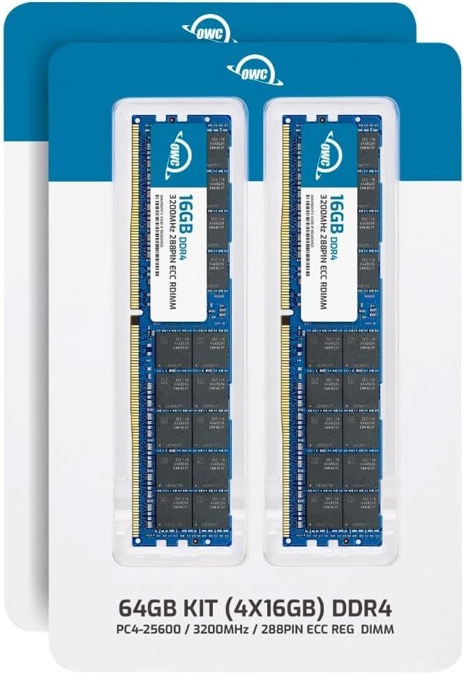 256GB (4x64GB) DDR4 3200MHz PC4-25600 CL22 2RX4 ECC Registered RDIMM 1.2V 288-pin Memory RAM Upgrade for Server