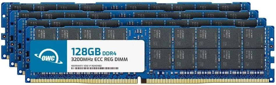 256GB (4x64GB) DDR4 3200MHz PC4-25600 CL22 2RX4 ECC Registered RDIMM 1.2V 288-pin Memory RAM Upgrade for Server