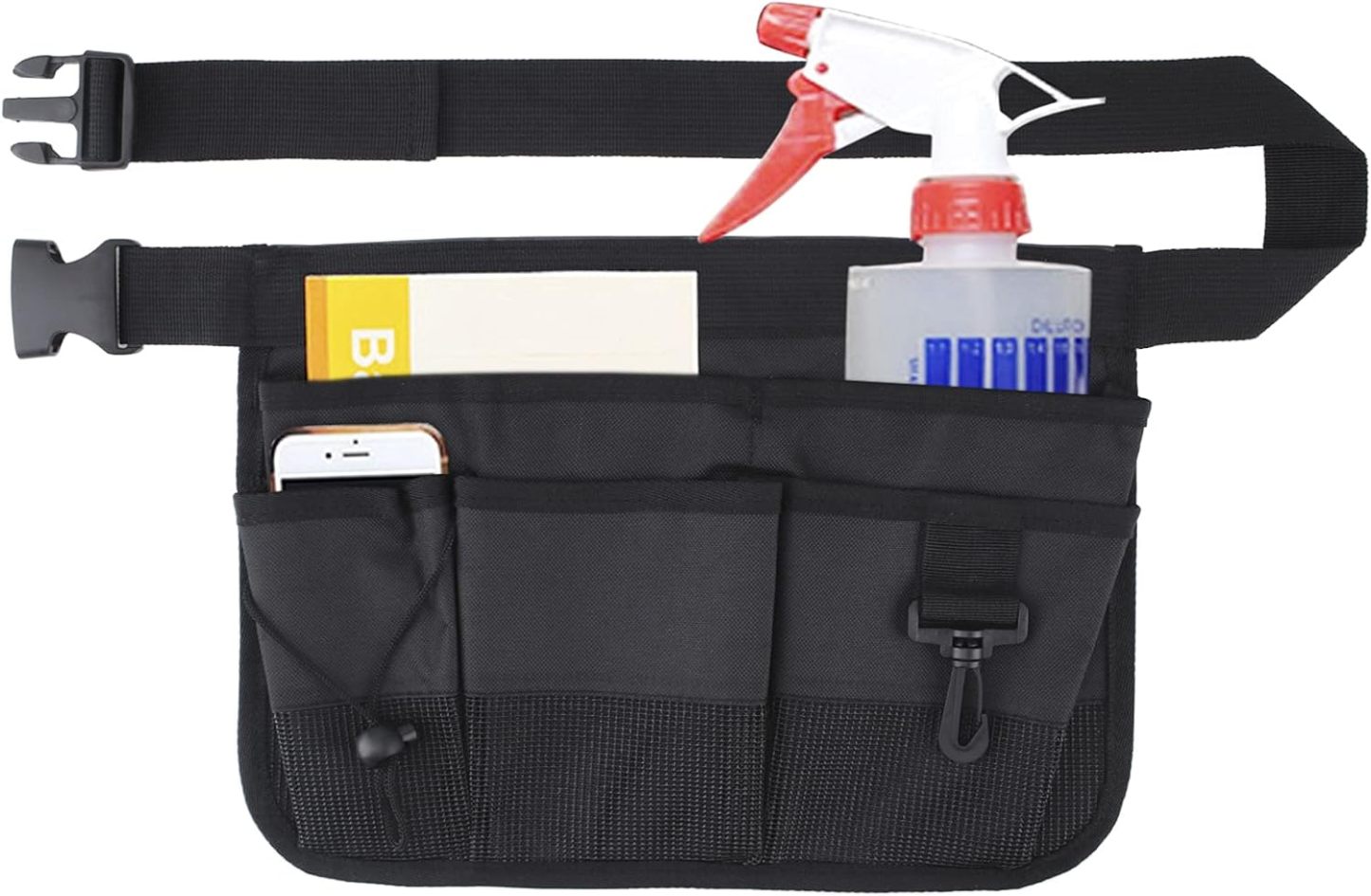 Geboor Gardening Tool Waist Bag Belt Heavy Duty Oxford Tool Apron with 7 Pockets of Different Sizes and Depth