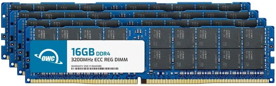 256GB (4x64GB) DDR4 3200MHz PC4-25600 CL22 2RX4 ECC Registered RDIMM 1.2V 288-pin Memory RAM Upgrade for Server