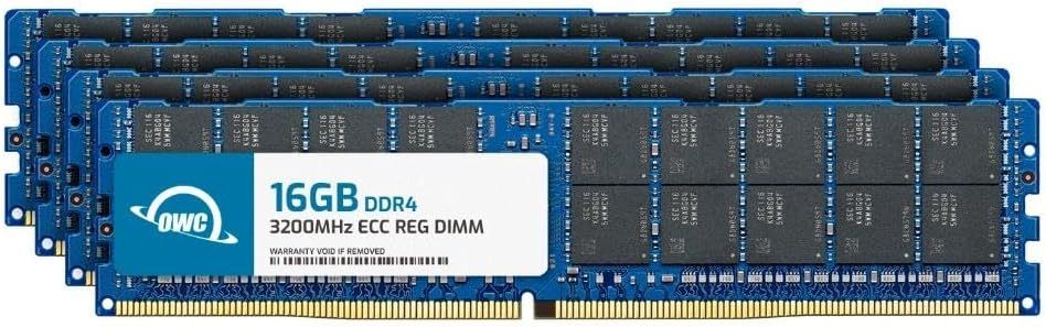 256GB (4x64GB) DDR4 3200MHz PC4-25600 CL22 2RX4 ECC Registered RDIMM 1.2V 288-pin Memory RAM Upgrade for Server