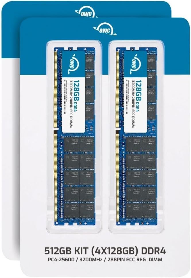 256GB (4x64GB) DDR4 3200MHz PC4-25600 CL22 2RX4 ECC Registered RDIMM 1.2V 288-pin Memory RAM Upgrade for Server