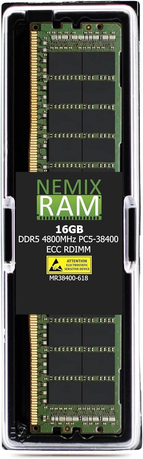 NEMIX RAM 256GB (4X64GB) DDR5 5600MHZ PC5-44800 2Rx4 1.1V 288-PIN ECC RDIMM Registered Server Memory KIT Compatible with ASRock TRX50 WS Workstation Motherboard