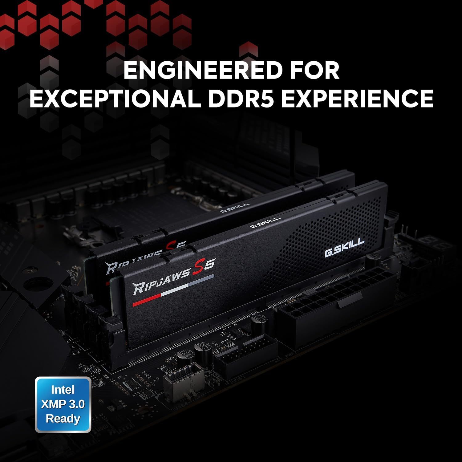 Ripjaws S5 Series (Intel XMP 3.0) DDR5 RAM 32GB (2x16GB) 6000MT/s CL36-36-36-96 1.35V Desktop Computer Memory UDIMM - Matte Black (F5-6000J3636F16GX2-RS5K)