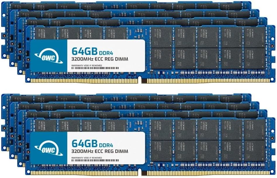 256GB (4x64GB) DDR4 3200MHz PC4-25600 CL22 2RX4 ECC Registered RDIMM 1.2V 288-pin Memory RAM Upgrade for Server