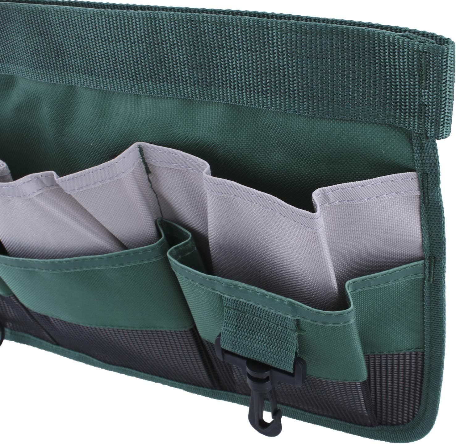 Geboor Gardening Tool Waist Bag Belt Heavy Duty Oxford Tool Apron with 7 Pockets of Different Sizes and Depth