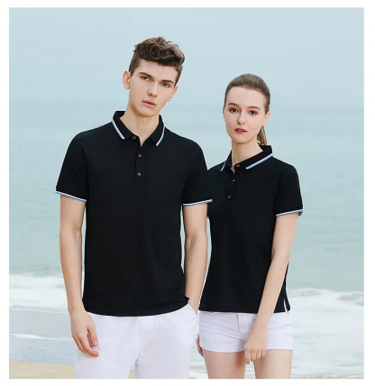 Sports-embroidered roll-neck polo shirt
