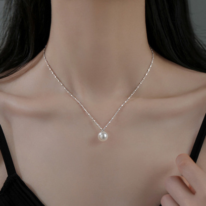 S925 Silver Pearl Light Luxury Versatile Necklace