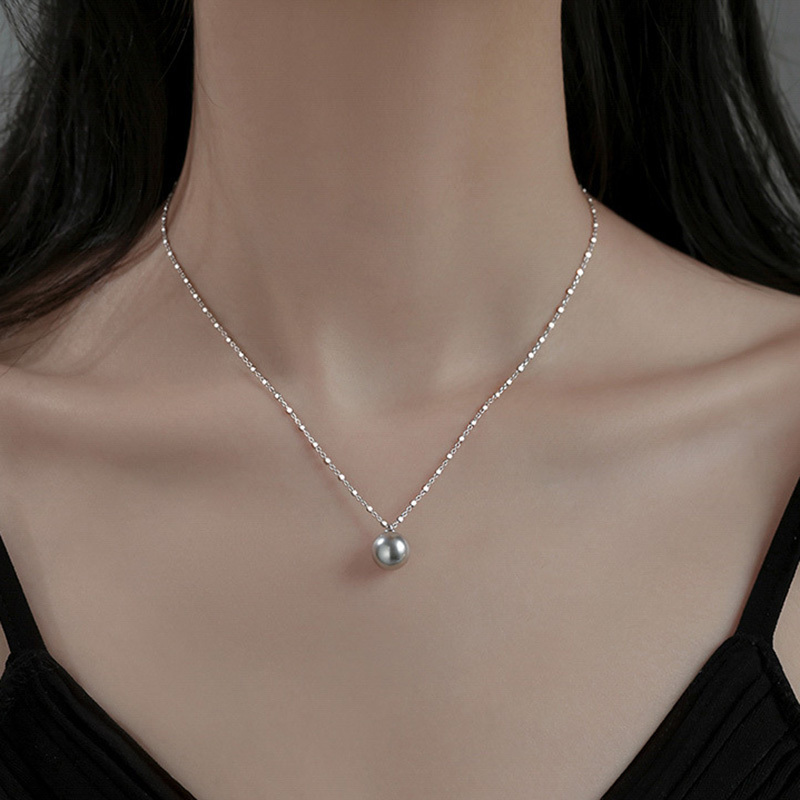 S925 Silver Pearl Light Luxury Versatile Necklace