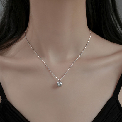 S925 Silver Pearl Light Luxury Versatile Necklace