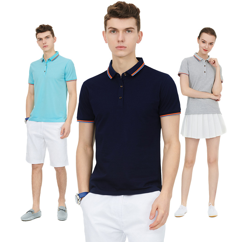 Sports-embroidered roll-neck polo shirt