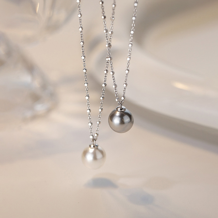 S925 Silver Pearl Light Luxury Versatile Necklace
