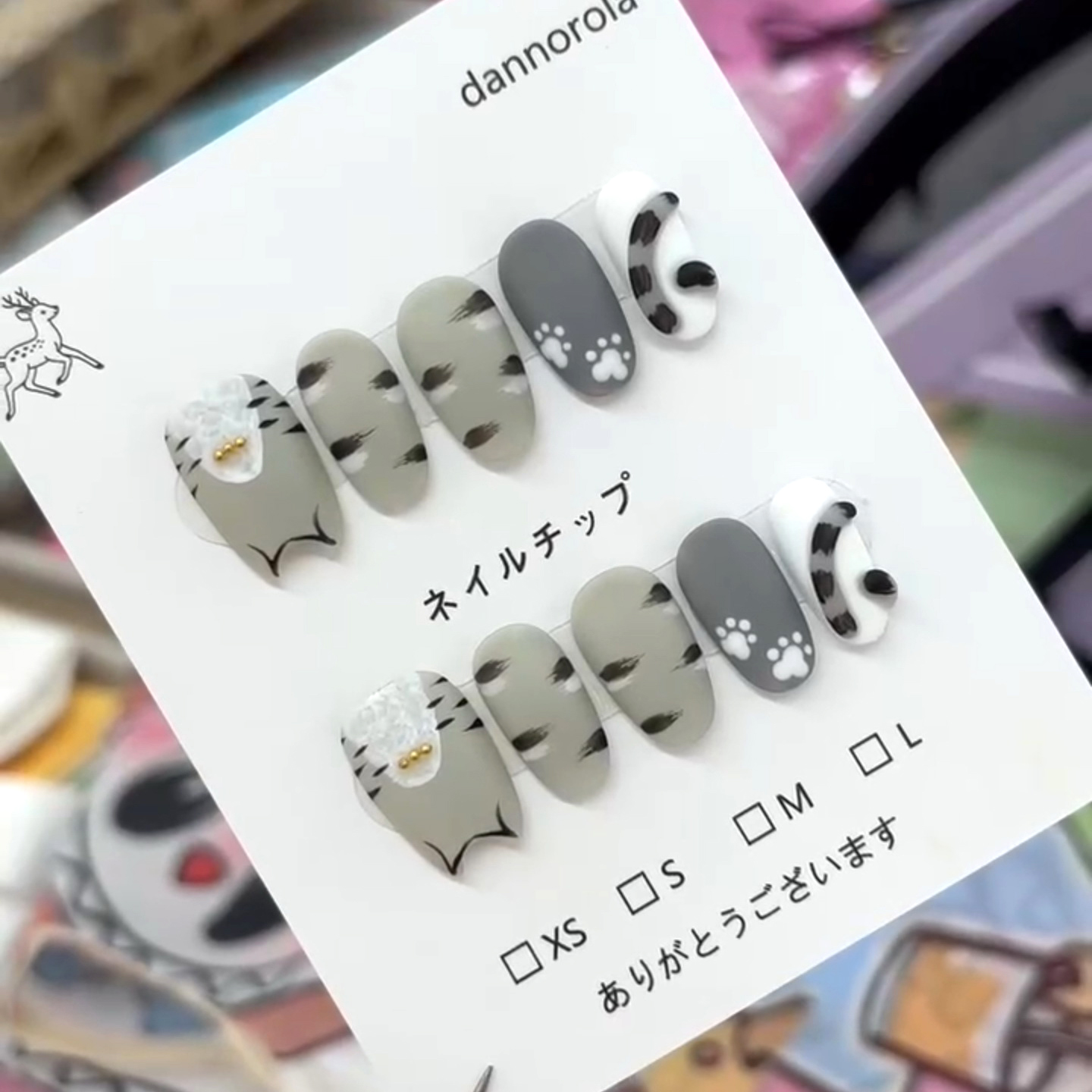 DANNOROLA ハンドメイド 3D手描きアーマー着用 漫画風かわいい灰猫アーマー着用パッチ