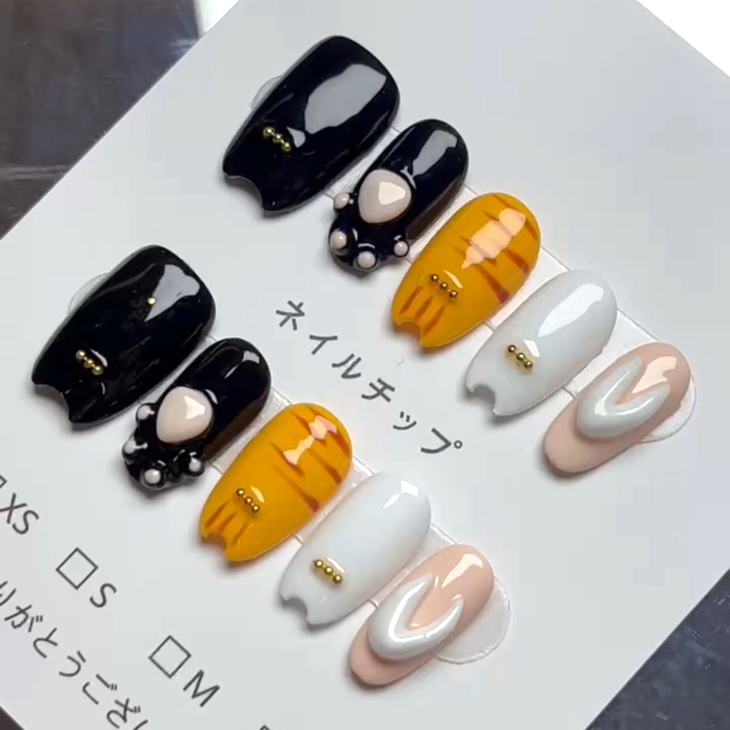 DANNOROLA ハンドメイド カートゥン キャットクロウ ワイルドキャット キャットガーデン 3D ギルデッド ダイヤモンドセット パール リボン 塗装 ネイルアート 外国貿易 フェイクネイル スライス 30枚 工場直売シリーズ 装着アーマー装飾アクセサリー スーパーキュート 装着アーマー取り外し可能