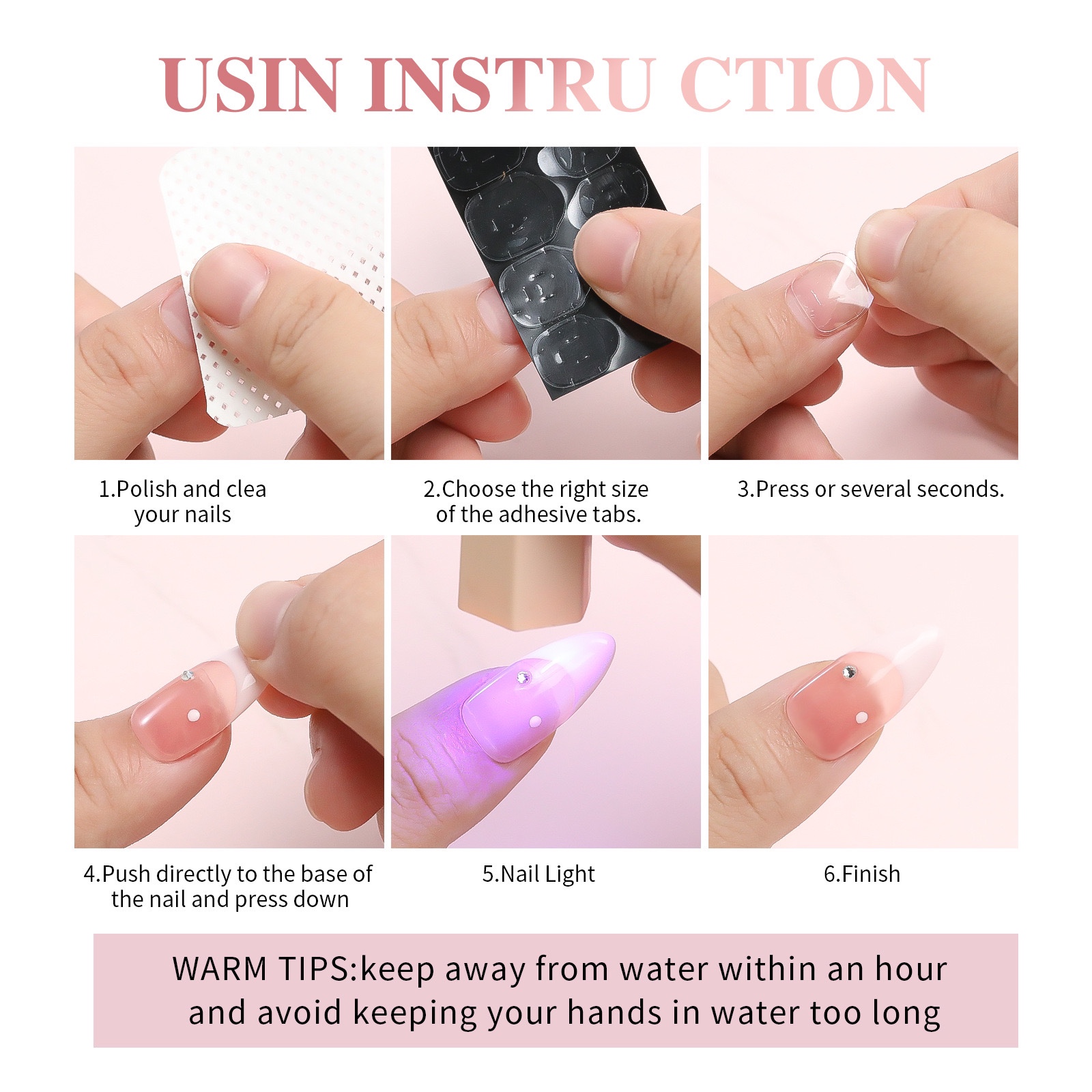 ネイルチップ グルーテープ  1シート/24枚  強力両面テープ  粘着剤 UVライト利用