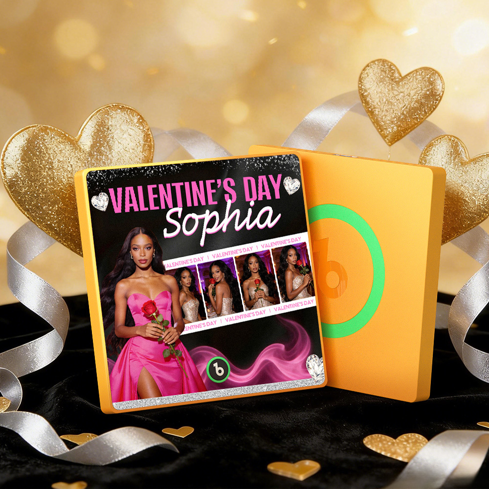 客製化音樂冰箱貼紙 彩色相框專輯冰箱貼紙 可播放歌曲 愛心氣球情人節禮物 - PhotoMoonLampTW