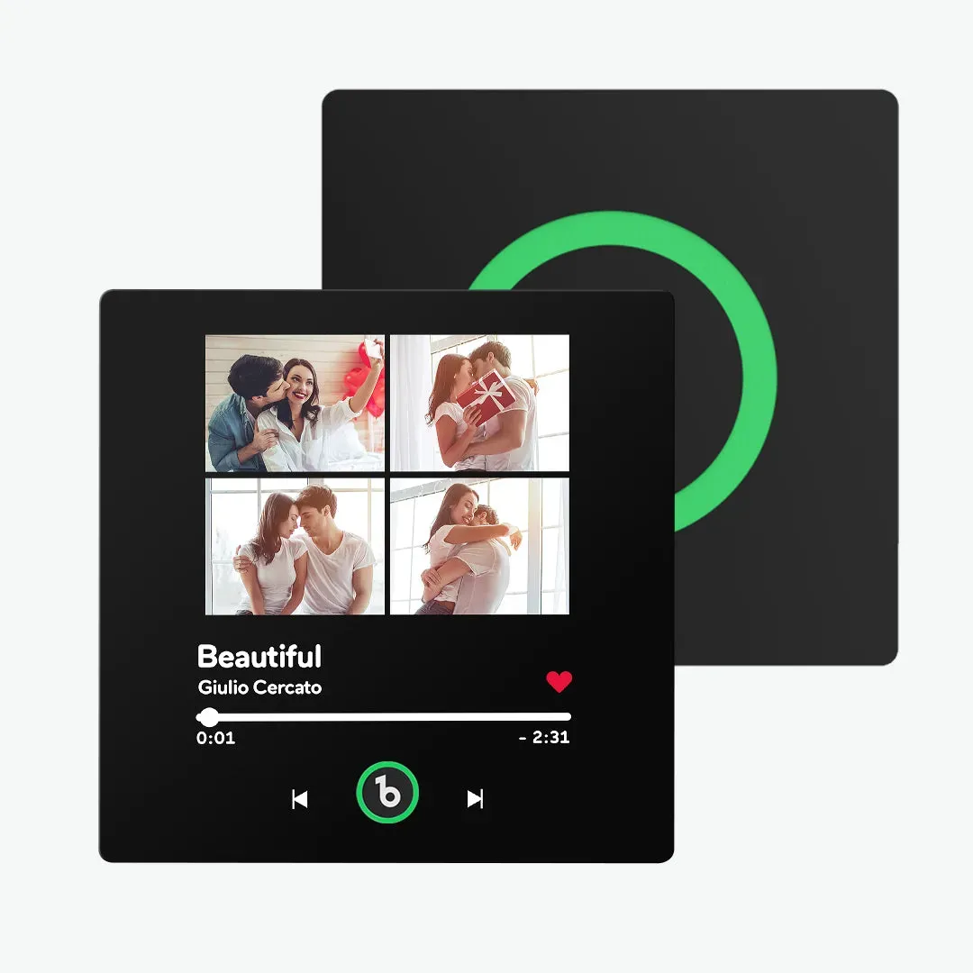 父親節訂製音樂冰箱貼禮物 彩色相框相簿冰箱貼 音樂牆貼照片貼紙 可播放的音樂機芯禮物 - PhotoMoonLampTW