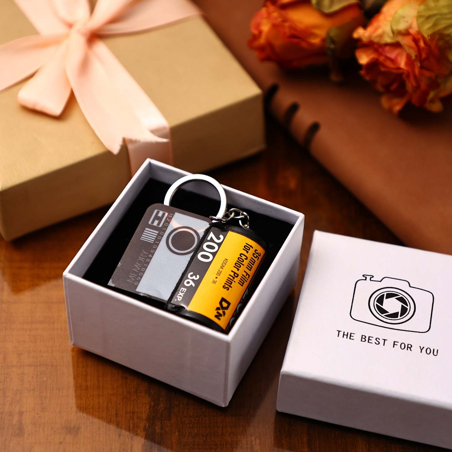 定製膠卷鑰匙扣您的照片相機膠卷浪漫禮物 - PhotoMoonLampTW