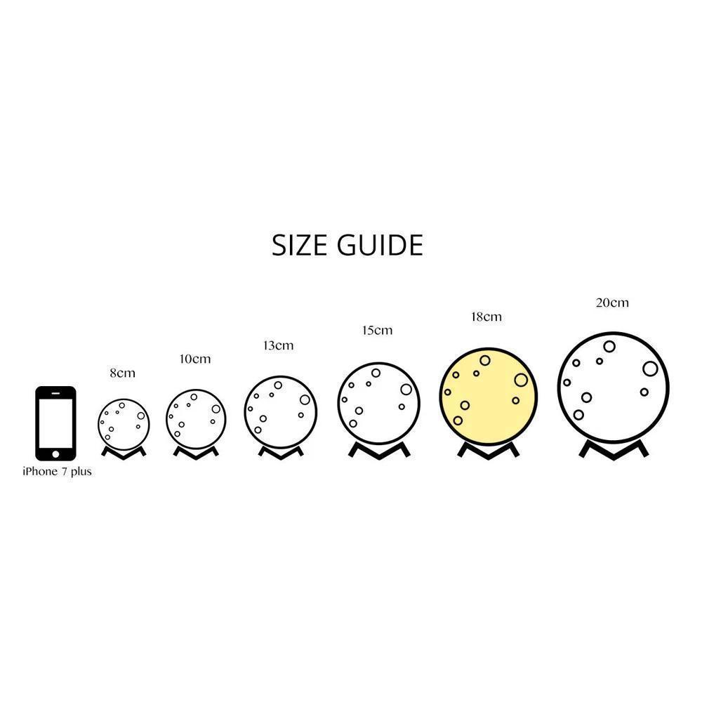 創意銀河燈月亮燈3d打印月光七彩-遙控十六色（10-20cm） - PhotoMoonLampTW