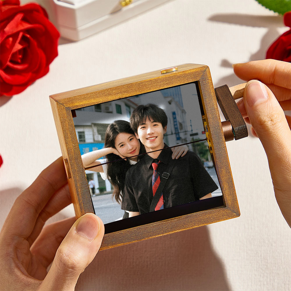 客製化音樂翻書幀動畫機機械手搖相冊