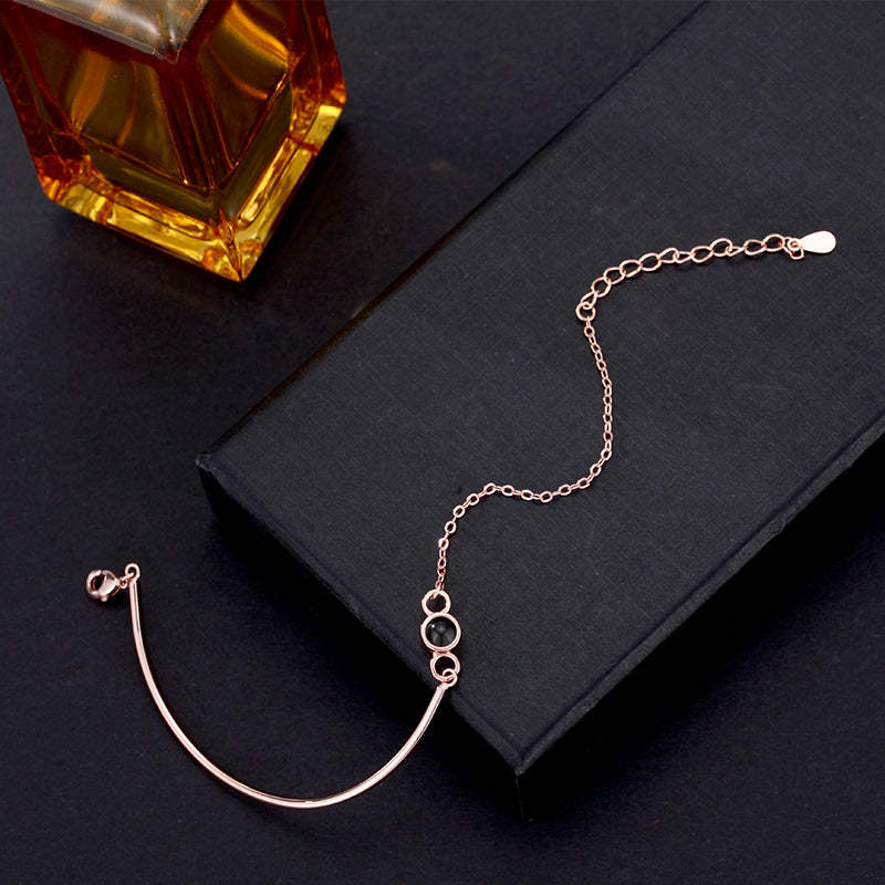 客製化照片手鍊 個人化照片投影手鍊 圓形照片手鍊 內有圖片 女式女孩 - PhotoMoonLampTW