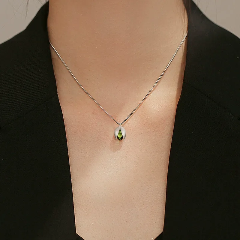 開心果項鍊簡約輕奢小眾設計項鍊氣質鎖骨鏈