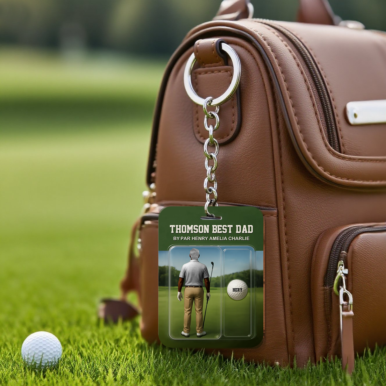 個性化高爾夫爸爸人物牌匾客製化名字壓克力父親節紀念品 - PhotoMoonLampTW