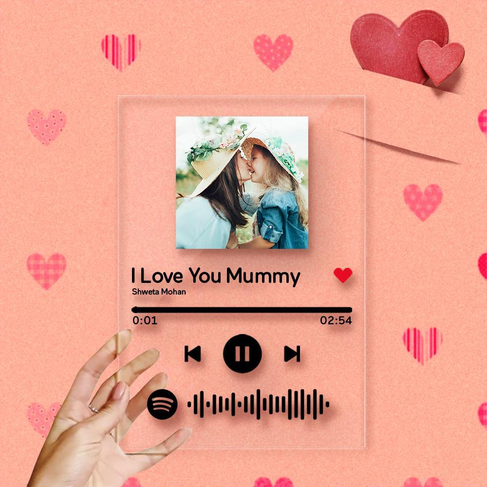Spotify Glass 可掃描 Spotify 代碼自定義音樂歌曲牌匾框架（4.7 英寸 X6.3 英寸） - PhotoMoonLampTW