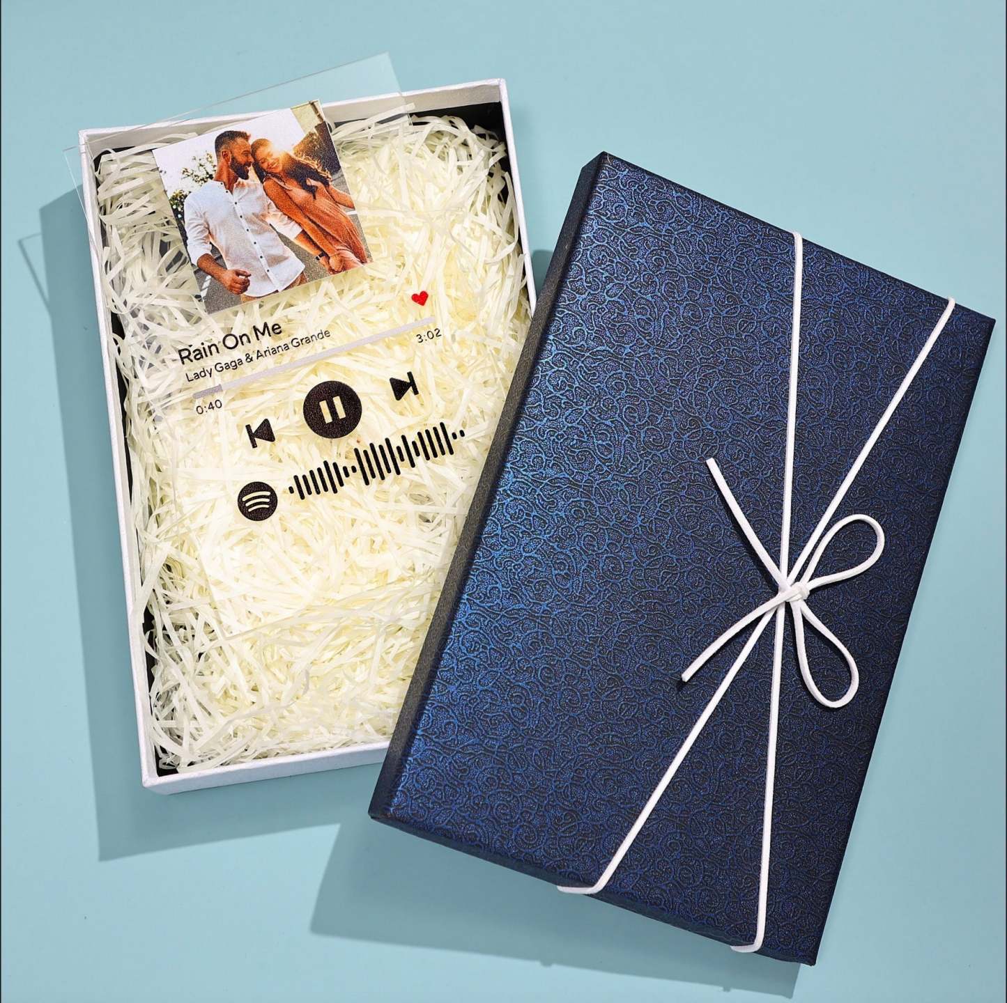 週年紀念禮物 Spotify 玻璃藝術定制照片可掃描音樂牌匾最佳禮物 - PhotoMoonLampTW