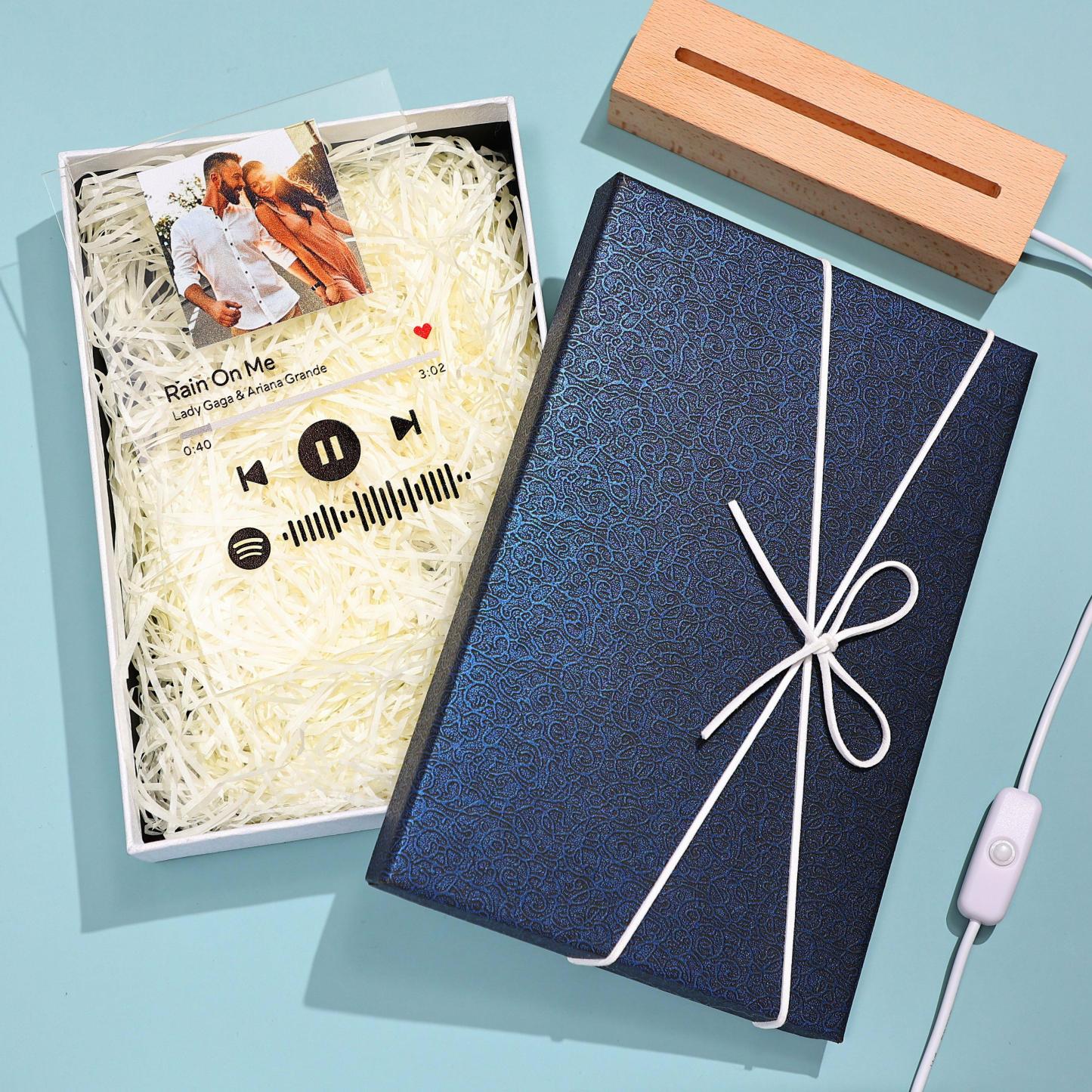 定制照片燈可掃描 Spotify 代碼亞克力小夜燈（5.9 英寸 X 7.7 英寸） - PhotoMoonLampTW