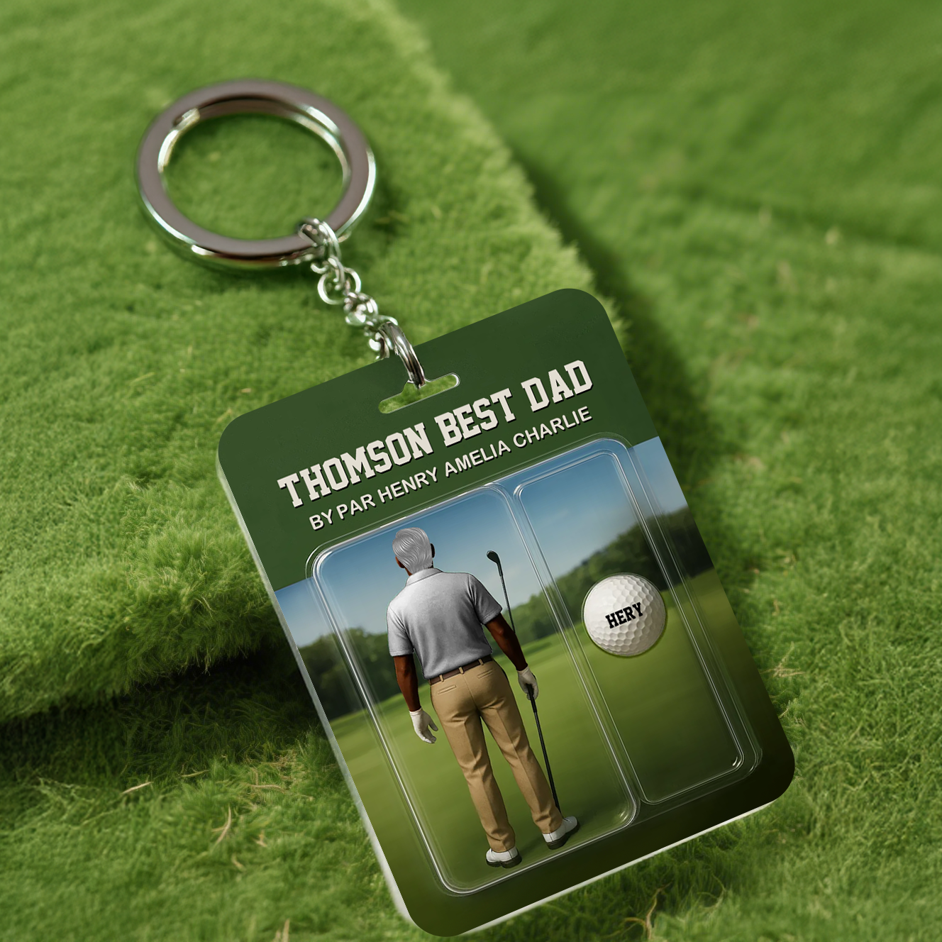 個性化高爾夫爸爸人物牌匾客製化名字壓克力父親節紀念品 - PhotoMoonLampTW