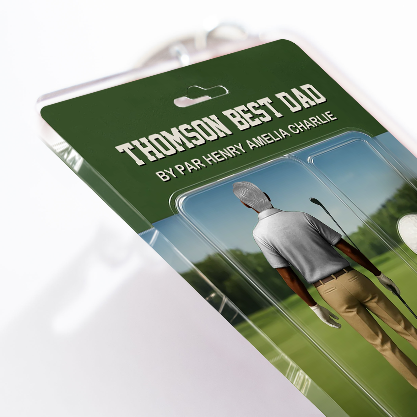 個性化高爾夫爸爸人物牌匾客製化名字壓克力父親節紀念品 - PhotoMoonLampTW