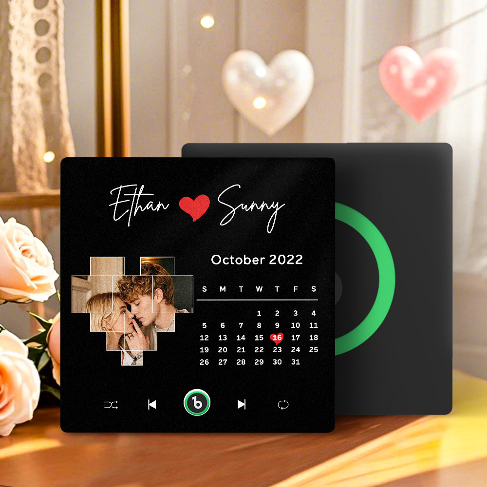 父親節訂製音樂冰箱貼禮物 彩色相框相簿冰箱貼 音樂牆貼照片貼紙 可播放的音樂機芯禮物 - PhotoMoonLampTW