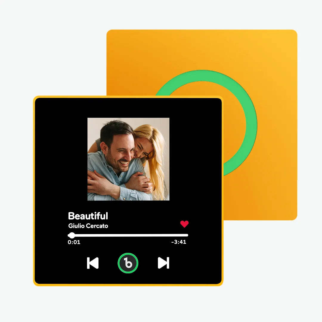 父親節禮物 客製化音樂冰箱貼 彩色相框專輯冰箱貼 音樂牆貼照片貼紙 可播放的音樂機芯禮物 - PhotoMoonLampTW