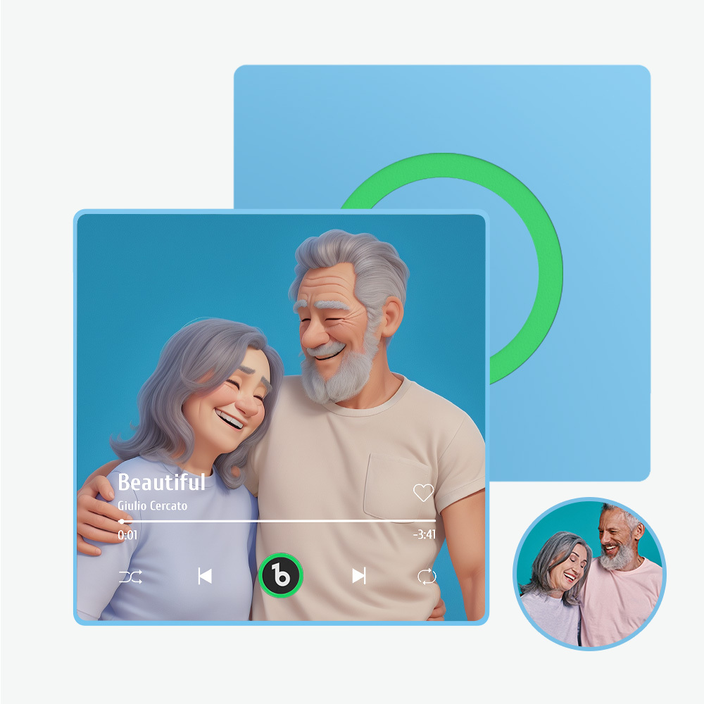 客製化卡通情侶冰箱貼貼紙 送給她的禮物 - PhotoMoonLampTW