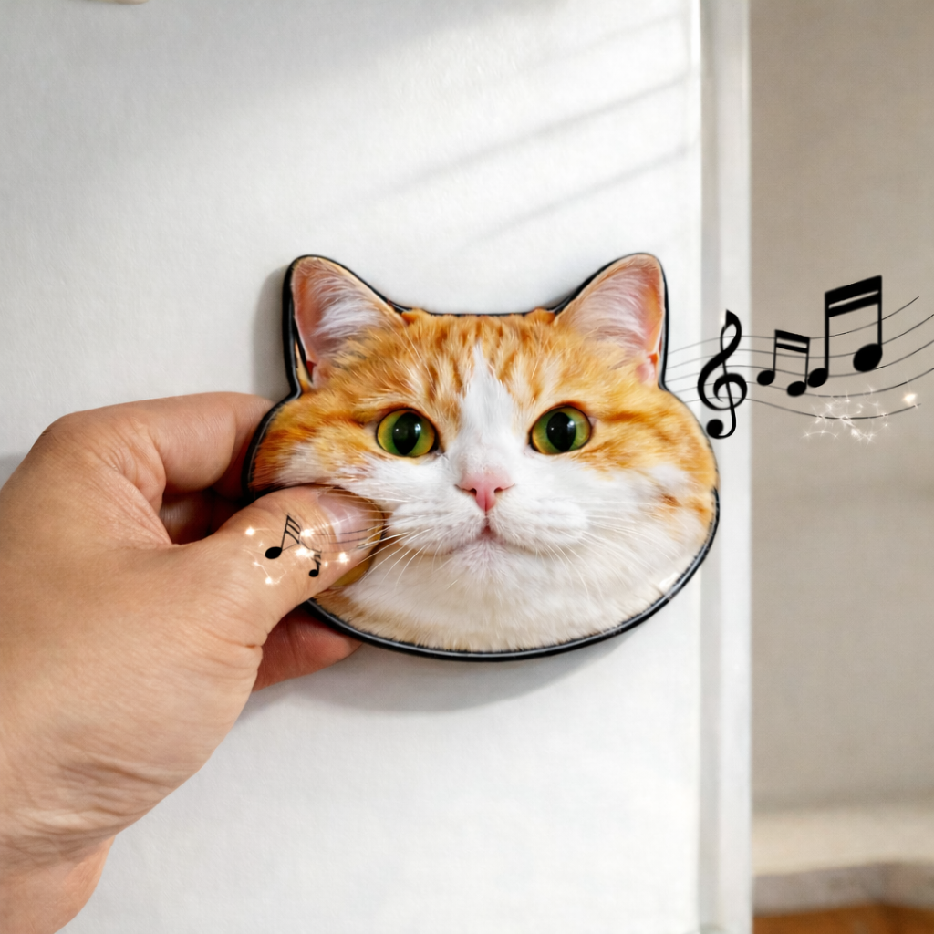 個人化軟萌照片音樂冰箱貼 – 可自訂照片的卡通人物擠壓肚皮磁貼,內建聲音,送給家人和情侶的趣味禮物 - PhotoMoonLampTW