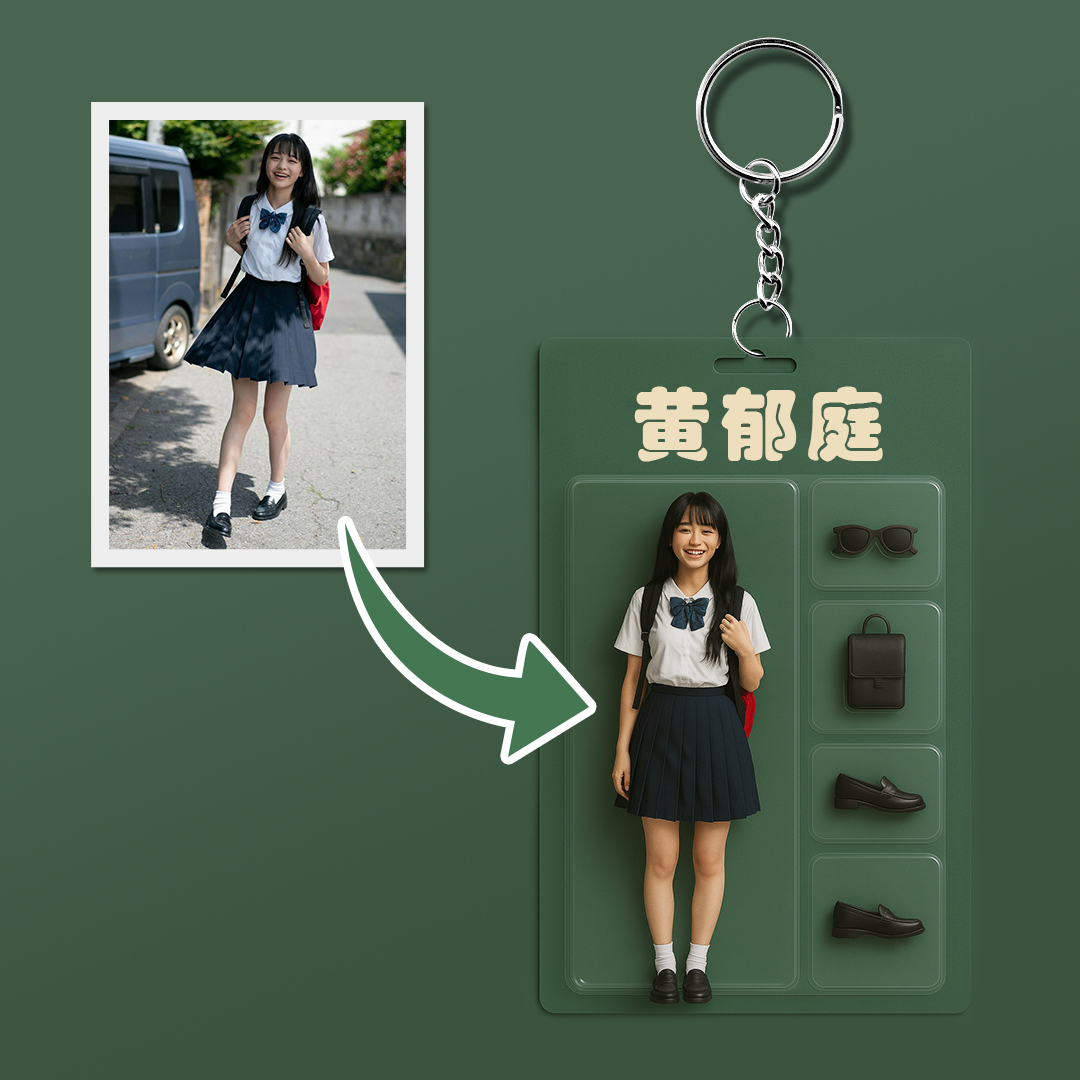 全身可自訂 3d 效果動作人物包裝玩具盒風格藝術禮物個人化 2d 印刷壓克力鑰匙圈禮物