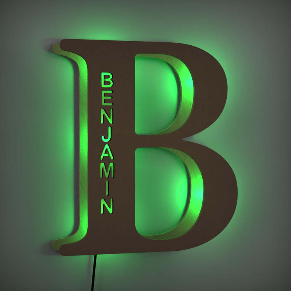 Custom Up Letter N Wall Light Name Sign Bedroom Decor Light Corridor Light Night Lamp For Her