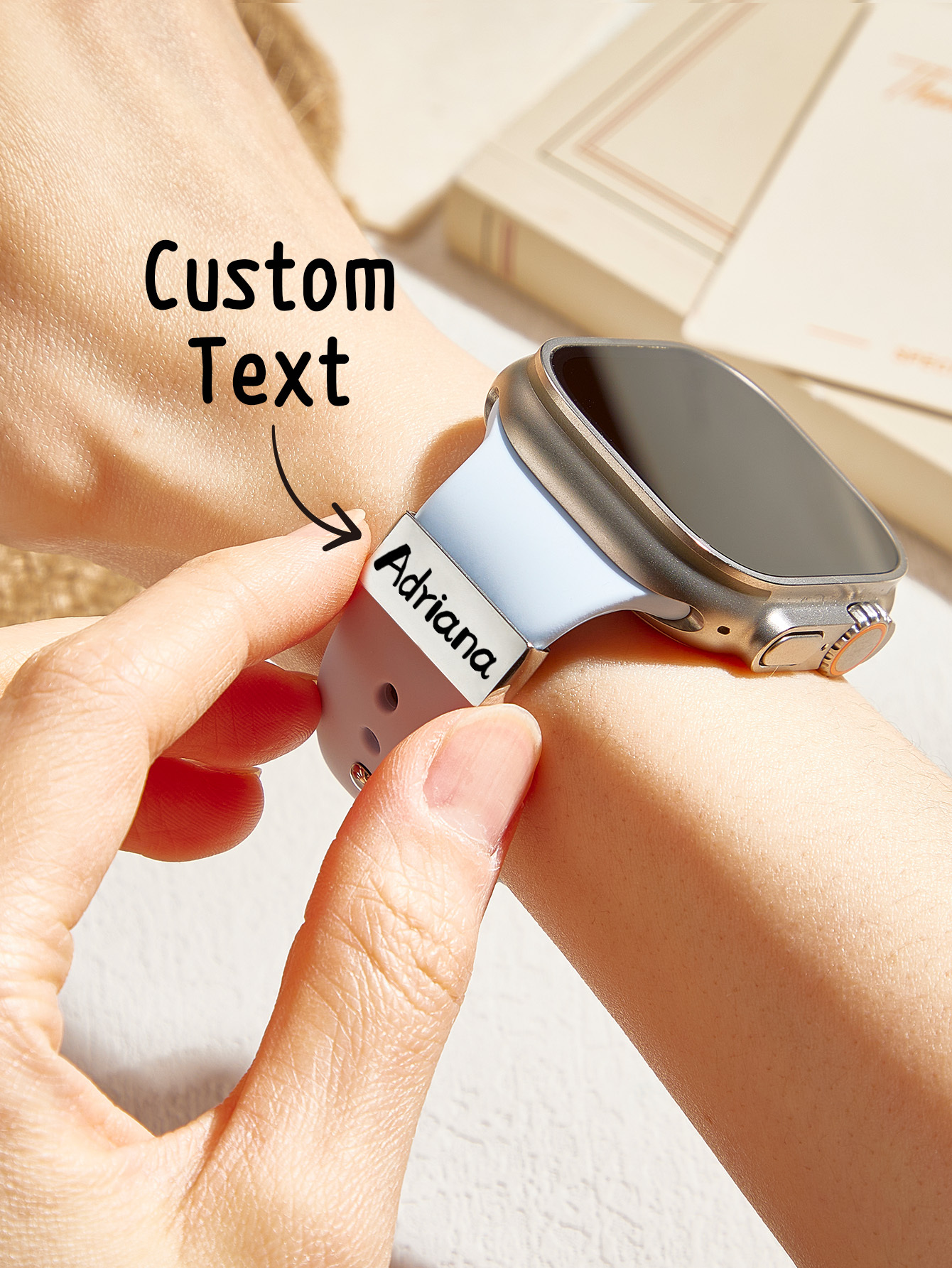 個人化錶帶姓名吊飾,智慧手錶吊飾,手印個人化禮物,護士週畢業禮物姓名
