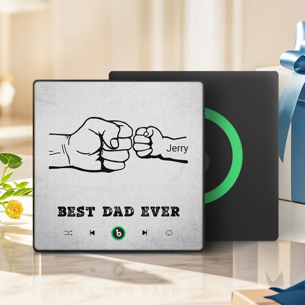 父親節禮物 客製化音樂冰箱貼紙 彩色相框專輯冰箱貼 音樂牆貼 可播放歌曲 送給爸爸的禮物 - PhotoMoonLampTW