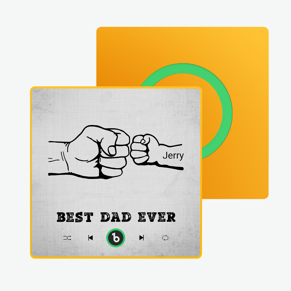 父親節禮物 客製化音樂冰箱貼紙 彩色相框專輯冰箱貼 音樂牆貼 可播放歌曲 送給爸爸的禮物 - PhotoMoonLampTW