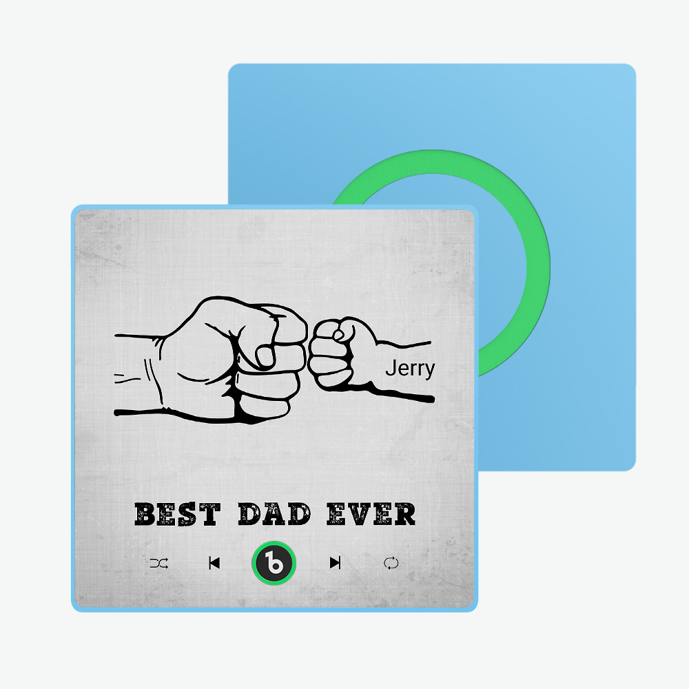 父親節禮物 客製化音樂冰箱貼紙 彩色相框專輯冰箱貼 音樂牆貼 可播放歌曲 送給爸爸的禮物 - PhotoMoonLampTW