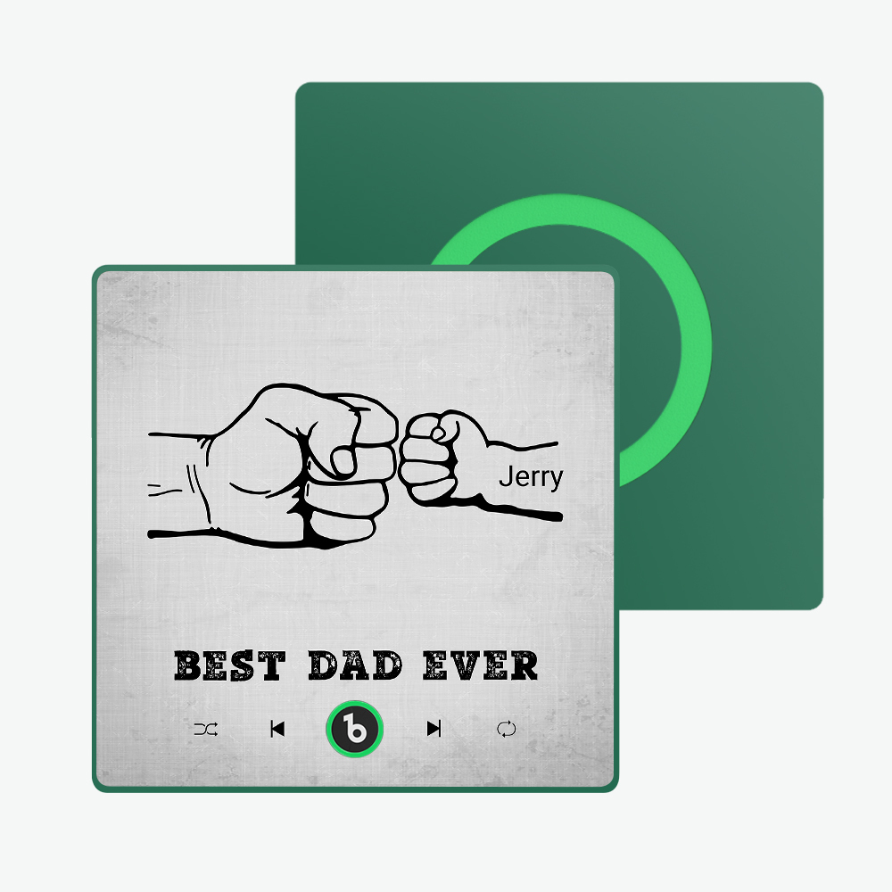 父親節禮物 客製化音樂冰箱貼紙 彩色相框專輯冰箱貼 音樂牆貼 可播放歌曲 送給爸爸的禮物 - PhotoMoonLampTW