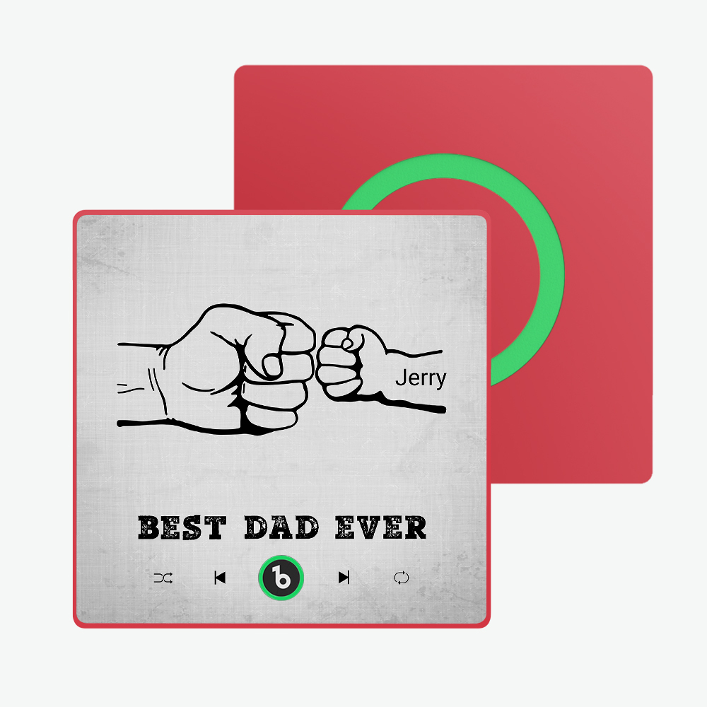 父親節禮物 客製化音樂冰箱貼紙 彩色相框專輯冰箱貼 音樂牆貼 可播放歌曲 送給爸爸的禮物 - PhotoMoonLampTW