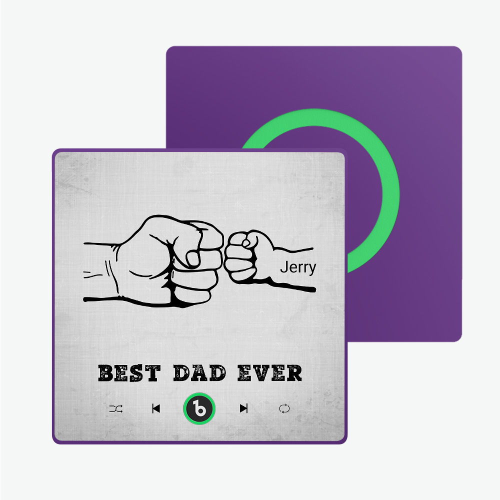 父親節禮物 客製化音樂冰箱貼紙 彩色相框專輯冰箱貼 音樂牆貼 可播放歌曲 送給爸爸的禮物 - PhotoMoonLampTW