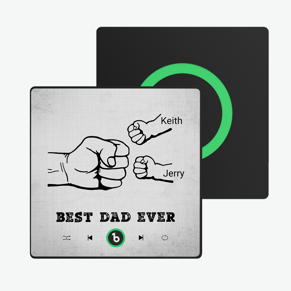 父親節禮物 客製化音樂冰箱貼紙 彩色相框專輯冰箱貼 音樂牆貼 可播放歌曲 送給爸爸的禮物 - PhotoMoonLampTW