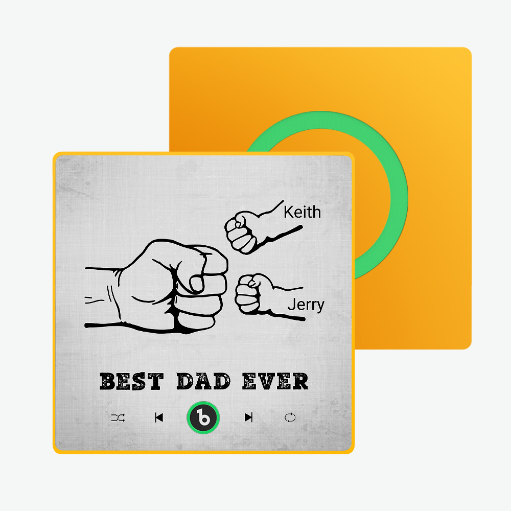 父親節禮物 客製化音樂冰箱貼紙 彩色相框專輯冰箱貼 音樂牆貼 可播放歌曲 送給爸爸的禮物 - PhotoMoonLampTW