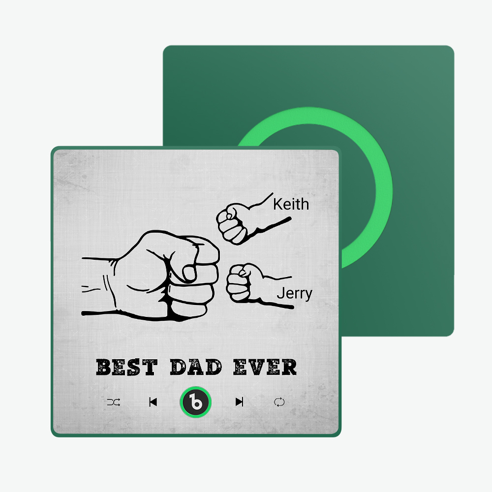 父親節禮物 客製化音樂冰箱貼紙 彩色相框專輯冰箱貼 音樂牆貼 可播放歌曲 送給爸爸的禮物 - PhotoMoonLampTW