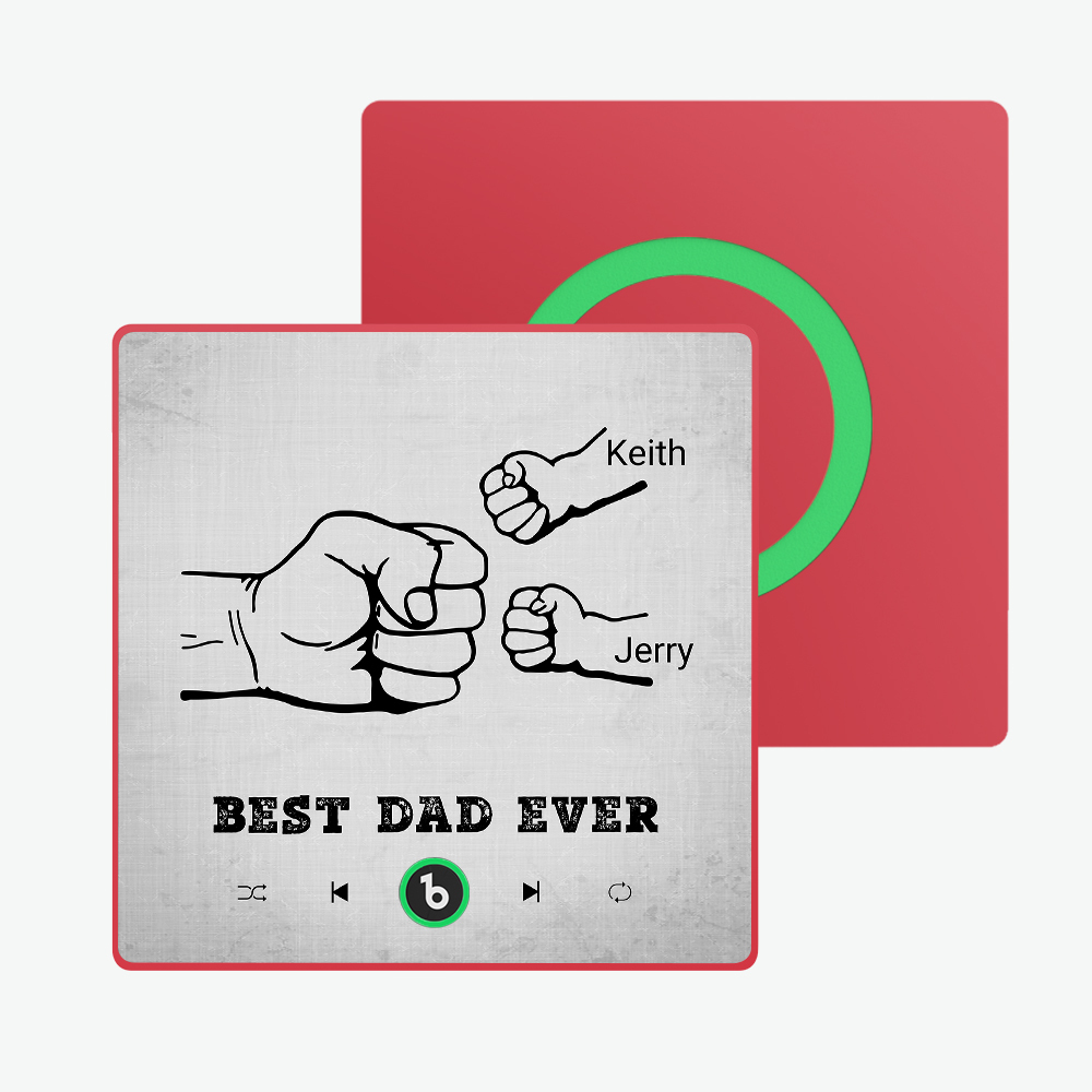 父親節禮物 客製化音樂冰箱貼紙 彩色相框專輯冰箱貼 音樂牆貼 可播放歌曲 送給爸爸的禮物 - PhotoMoonLampTW