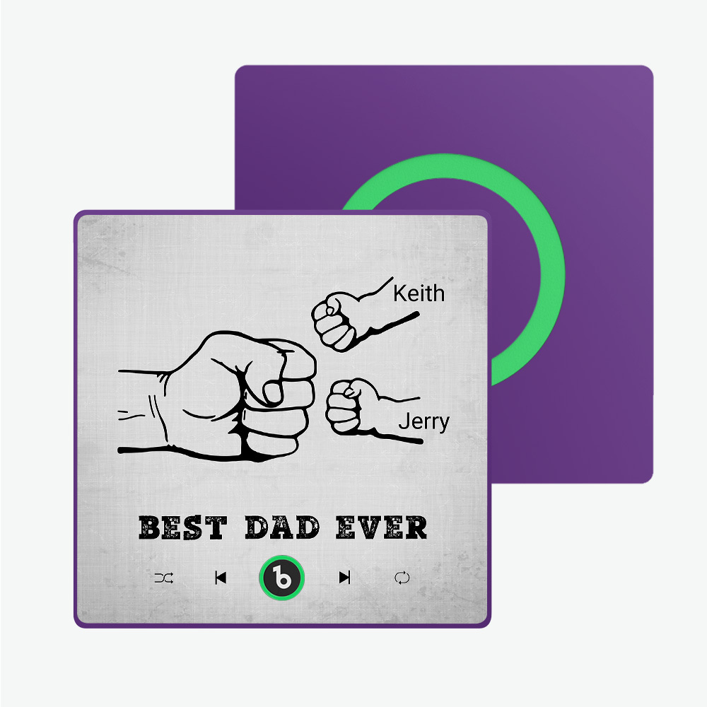 父親節禮物 客製化音樂冰箱貼紙 彩色相框專輯冰箱貼 音樂牆貼 可播放歌曲 送給爸爸的禮物 - PhotoMoonLampTW